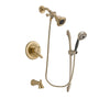 Delta Lahara Champagne Bronze Finish Dual Control Tub and Shower Faucet System Package with Water Efficient Showerhead and 5-Spray Handshower with Slide Bar Includes Rough-in Valve and Tub Spout DSP3359V