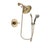 Delta Trinsic Champagne Bronze Finish Shower Faucet System Package with Large Rain Shower Head and 5-Spray Handshower with Slide Bar Includes Rough-in Valve DSP3380V
