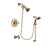 Delta Linden Champagne Bronze Finish Tub and Shower Faucet System Package with Water Efficient Showerhead and Personal Handheld Shower Sprayer with Slide Bar Includes Rough-in Valve and Tub Spout DSP3461V