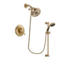 Delta Victorian Champagne Bronze Finish Thermostatic Shower Faucet System Package with 5-1/2 inch Showerhead and Personal Handheld Shower Sprayer with Slide Bar Includes Rough-in Valve DSP3502V