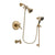 Delta Cassidy Champagne Bronze Finish Thermostatic Tub and Shower Faucet System Package with Water Efficient Showerhead and Personal Handheld Shower Spray with Slide Bar Includes Rough-in Valve and Tub Spout DSP3557V
