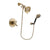 Delta Trinsic Champagne Bronze Finish Dual Control Shower Faucet System Package with Water-Efficient Shower Head and 5-Spray Wall Mount Hand Shower Includes Rough-in Valve DSP3752V