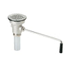 Elkay Commercial 4-1/8 inch x 8-5/16 inch Drain Fitting with Lever Handle for 3.5 inch Drain Opening in Stainless Steel 199069