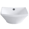 Kingston Courtyard White China Vessel Bathroom Sink with Overflow Hole EV4220