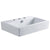 White China Vessel Bathroom Sink w/Overflow Hole & 3 Faucet Holes EV4318W38