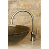 Kingston Amber Brown Tempered Glass Bathroom Sink w/o Overflow Hole EVSPFW1