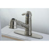 Kingston Satin Nickel Single Handle Pull Out Kitchen Faucet w plate GS7578WEL