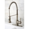 Kingston Brass Satin Nickel Single Handle Pre-rinse Kitchen Faucet GS8888DL