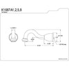 Kingston Brass Bathroom Accessories Satin Nickel Heritage 6" Tub Spout K1687A8