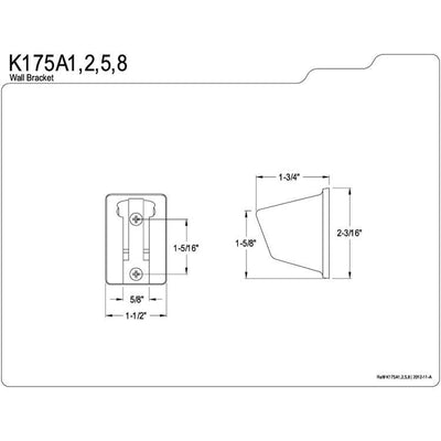 Kingston Brass Oil Rubbed Bronze Wall Bracket for Personal Hand Shower K175A5