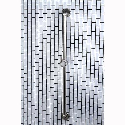 Kingston Bathroom Accessories Satin Nickel 24" Brass Slide Bar with Pin K180A8