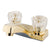 Kingston Brass Polished Brass 2 Handle 4" Centerset Bathroom Faucet KB102LP