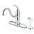 Kingston Brass Chrome Georgian 8" kitchen faucet with plastic sprayer KB1571GL