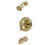 Kingston Brass Polished Brass Magellan tub and shower combination faucet KB1632