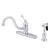 Kingston Chrome Single Handle 8" Kitchen Faucet with Brass Sprayer KB3571BLBS