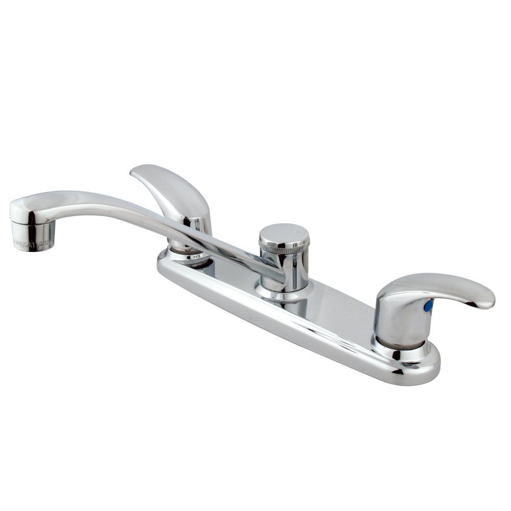 Kingston Brass Chrome Double Handle 8" Centerset Kitchen Faucet KB6271LL