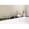 Kingston Chrome Magellan roman tub filler faucet with twin lever handles KC381