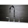 Kingston Brass Chrome Two Handle Roman Tub Filler Faucet KS2341AL