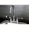 Kingston Brass Chrome NuFrench 4" bar / prep sink faucet KS2491DFL