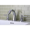Chrome Two Handle Widespread Bathroom Faucet w/ Brass Pop-Up KS2961DL