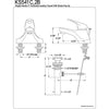 Kingston Brass Chrome Single Handle 4" Centerset Bathroom Faucet w Pop-up KS541C