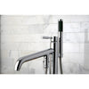 Kingston Concord Chrome Pillar Roman tub filler faucet w/ Hand Shower KS8131DL