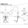 Kingston Concord Chrome Two Handle Bathroom Faucet w/ Push-up Drain KS8451JX