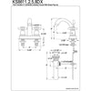 Polished Brass Two Handle Centerset Bathroom Faucet w/ Brass Pop-Up KS8612DX