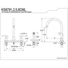 Kingston Brass Chrome Manhattan 8" kitchen faucet with plastic sprayer KS8791CML