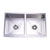 Brushed Nickel Double Bowl Farmhouse Undermount Kitchen Sink KUF332010DBN