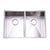 Brushed Nickel Gourmetier Double Bowl Undermount Kitchen Sink KUS292010DBN