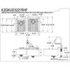 Stainless Steel Undermount Double Bowl Kitchen Sink, Faucet & Accessory Combo KZGKUD3221RHF
