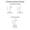 Delta Trinsic Chrome Finish Shower System with Control Handle, 3-Setting Diverter, Showerhead, and 3 Body Sprays SS1425912