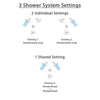 Delta Ara Chrome Finish Shower System with Control Handle, 3-Setting Diverter, 2 Showerheads SS1426716