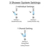 Delta Linden Chrome Finish Shower System with Control Handle, 3-Setting Diverter, Showerhead, and Ceiling Mount Showerhead SS142936