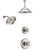Delta Cassidy Polished Nickel Finish Shower System with Control Handle, 3-Setting Diverter, Showerhead, and Ceiling Mount Showerhead SS142971PN3
