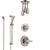 Delta Lahara Stainless Steel Finish Shower System with Control Handle, Diverter, Ceiling Mount Showerhead, and Hand Shower with Slidebar SS1438SS6