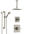 Delta Dryden Stainless Steel Finish Shower System with Control Handle, Diverter, Ceiling Mount Showerhead, and Hand Shower with Grab Bar SS1451SS2
