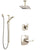 Delta Tesla Polished Nickel Shower System with Control Handle, 3-Setting Diverter, Ceiling Mount Showerhead, and Hand Shower with Slidebar SS1452PN6