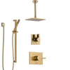 Delta Vero Champagne Bronze Shower System with Control Handle, 3-Setting Diverter, Ceiling Mount Showerhead, and Hand Shower with Slidebar SS1453CZ2
