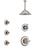 Delta Linden Stainless Steel Finish Shower System with Control Handle, 3-Setting Diverter, Ceiling Mount Showerhead, and 3 Body Sprays SS1494SS7