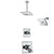 Delta Dryden Chrome Finish Shower System with Dual Control Handle, 3-Setting Diverter, Showerhead, and Ceiling Mount Showerhead SS1725123