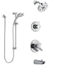 Delta Compel Chrome Finish Tub and Shower System with Dual Control Handle, 3-Setting Diverter, Showerhead, & Temp2O Hand Shower with Slidebar SS174614