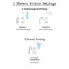 Delta Dryden Stainless Steel Shower System with Dual Control Shower Handle, 3-setting Diverter, Modern Square Rain Showerhead, and Handheld Shower SS175183SS
