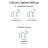 Delta Cassidy Champagne Bronze Shower System with Dual Control Shower Handle, 3-setting Diverter, Showerhead, and Handheld Shower Spray SS179783CZ