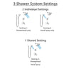 Delta Tesla Chrome Finish Shower System with Dual Thermostatic Control Handle, Diverter, Showerhead, and Hand Shower with Slidebar SS17T25225