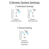 Delta Tesla Polished Nickel Shower System with Dual Thermostatic Control Handle, Diverter, Showerhead, and Hand Shower with Slidebar SS17T2522PN3