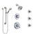 Delta Victorian Chrome Shower System with Dual Thermostatic Control, Diverter, Showerhead, 3 Body Sprays, and Hand Shower with Grab Bar SS17T25522