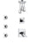 Delta Arzo Chrome Finish Shower System with Dual Thermostatic Control Handle, Diverter, Ceiling Mount Showerhead, and 3 Body Sprays SS17T8613