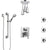 Delta Ara Chrome Shower System with Control Handle, Integrated Diverter, Ceiling Mount Showerhead, 3 Body Sprays, and Grab Bar Hand Shower SS249675